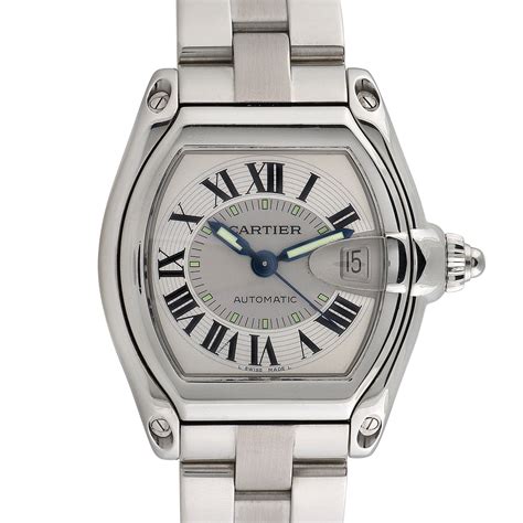 cartier roadster automatic stainless steel 2510|cartier roadster 2510 used.